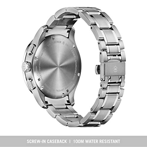 Victorinox Alliance, Chronograph, Stainless Steel Bracelet, Men's Watch, 44 mm, Black dial, Swiss Made - Image 3