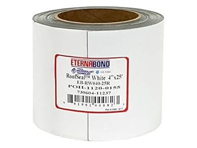 EternaBond RoofSeal White 4" x25' MicroSealant UV Stable RV Roof Seal Repair Tape | 35 mil Total Thickness - EB-RW040-25R - One-Step Durable, Waterproof and Airtight Sealant
