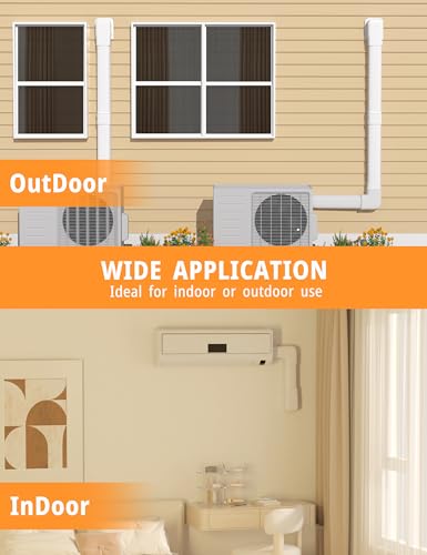 4115-Ft-Mini-Split-Line-Set-Cover-KitDecorative-Pump-Covers-AC-Line-Cover-for-Mini-Split-Air-ConditionerCentral-ACHeat-Pump