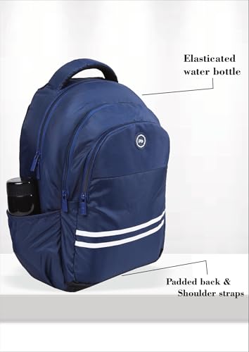 Image of PB Pearlbags FLAUNT 25L Solid Casual Backpack,3 Compartment,Premium Fabric,Water Resistant Anti Theft,School & College Bag for Boys and Girls,Office & Travel Bag for Men and Women,48X31X17 Cms