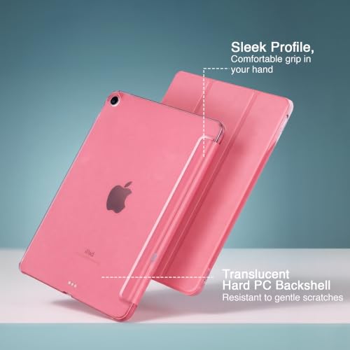 Image of MOCA [Translucent Back] Smart Case for iPad Air 2 (2014 Launched) A1566 A1567 iPad Flip Cover (Water Melon)