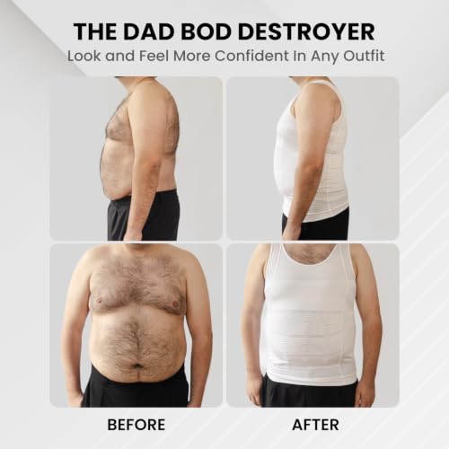 Image of SHAPERLUV Mens Compression Shirt Tank Top 2.0 Sleeveless Body Shaper - Compression Shirts for Men Shapewear Undershirt