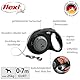 flexi® Select Gurt 7 m schwarz, zwischen 0-7 m einstellbare Roll-Leine für Hunde bis 25 kg