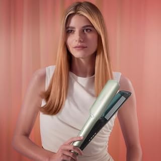 Cecotec Piastra Asciugacapelli Air Lisse Cotton Candy. Motore Brushless 600W, da Bagnati a Asciutti, Temp. Máx 230ºC, Ionica e Air&Care, Filtro Estraibile, Schermo, Blocco Piastre, Protegge i Capelli