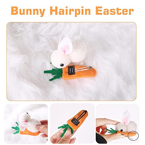 Plush Bunny Hair Clip Sweet Easter Rabbit Hair Clips Cartoon Rabbit Carrot Barrettes Children Girl Hairpins Spring Easter Hair Accessories For Kid Headdress #TOP5