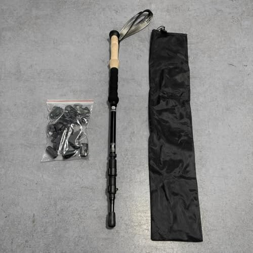 Image of Trekking Pole - Heavy-Duty Aluminum Hiking Stick with Quick Lock | Adjustable Walking Pole with Grip, Accessories & Carry Bag | for Travel, Trekking