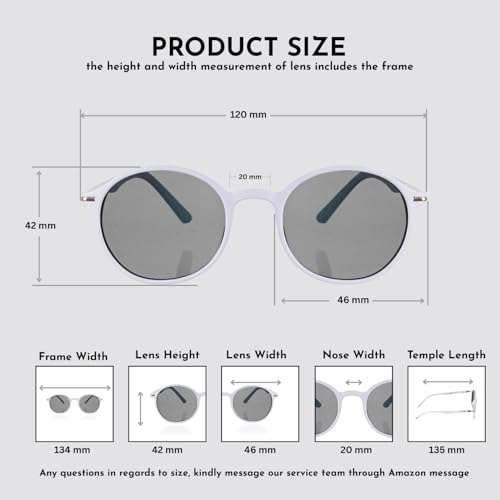 Image of ENRICO Classic Round Polarized Glasses for Men & Women | Full Rim Round Stylish Polarised Sunglasses Man & Women |100% UV Protected