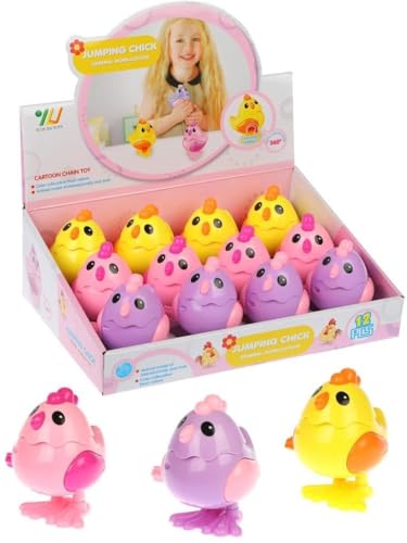 Image of acrown Cute Animal Toys for Kids Sensory Worm Animal Wind up Colorful Toy Insect Figurines for Boys and Girls Multicolor (Chicken Toy)