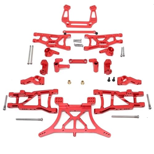 RC �J�[ �A�N�Z�T���[ For Traxxas For Slash 2WD For VXL 1/10 RC�J�[�A�b�v�O���[�h�p�[�c�A�N�Z�T���[���^���L�b�g�T�X�y���V�����A�[���V���b�N�^���[�X�e�A�����O�u���b�N(Red)