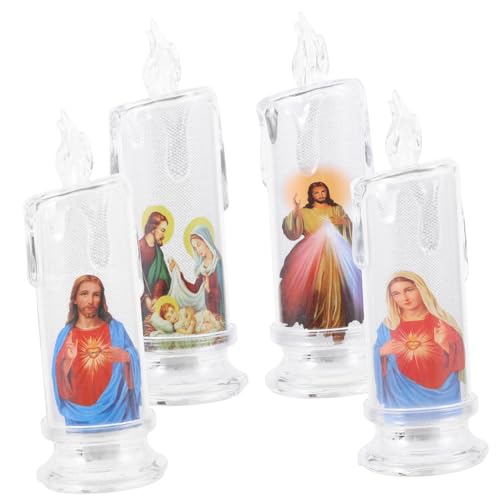 Bougie LED Jésus sans fumée Cabilock lot sécurisé pour les enfants