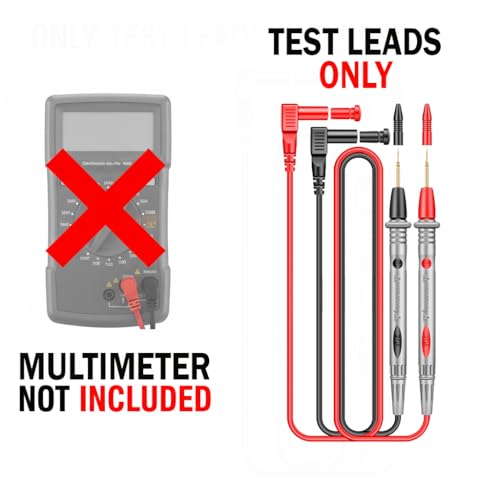 Image of Themisto TH-M21 20A 1000V Copper Corded Test Leads for Multimeter | CAT III | 110 cm Cord | Professional Electric test Probes
