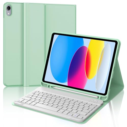 Teclado inalámbrico para iPad 11 gen y funda delgada con ranura lápiz