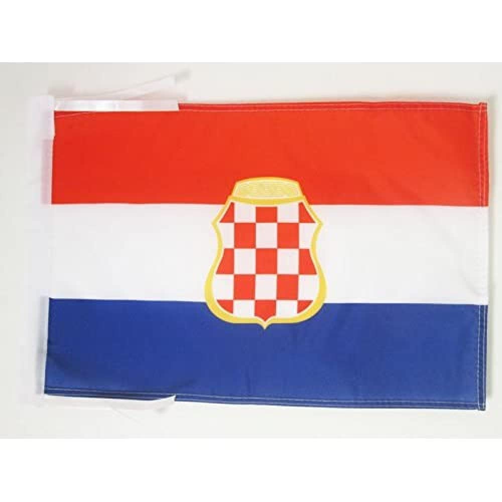 AZ FLAG - Croatian Republic of Herzeg-Bosnia 1991-1994 Flag - 18'' x 12'' - 100% Polyester Croatia Community Small Banner with Two Cords - Fade Resistant - Vivid Colors - 18x12 in - 45x30 Cm