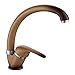 ambrosiana SEI1406CAN Rubinetto Miscelatore lavello Cucina/Lavanderia con Canna Alta Serie Sei in Ottone Color Terra di Francia con areatore a Risparmio idrico