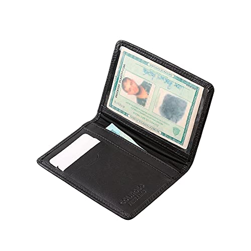 Carteira Masculina Couro Legítimo Rg Documento Veicular Cartões Cédulas Couro50 70C50 (Preto)