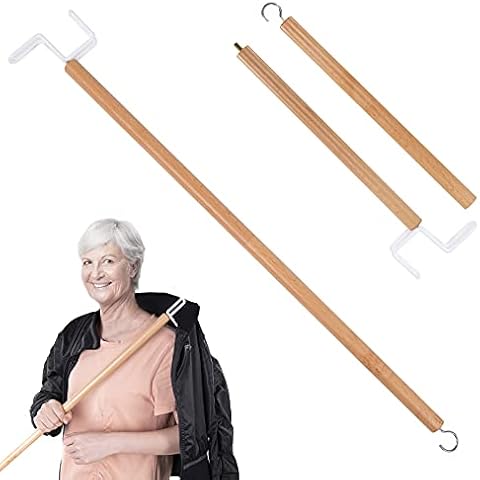 27" Dressing Stick, Sock Remover Tool, Independent Living Aid, Dressing Aids for Shoes, Socks, Shirts, and Pants Cover
