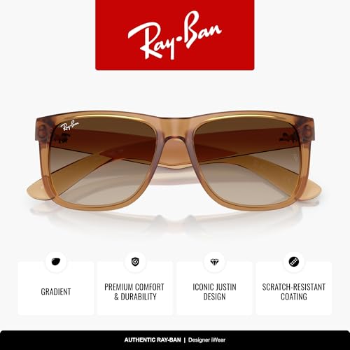 Image of Ray-Ban RB4165F Justin Classic Square Sunglasses for Men