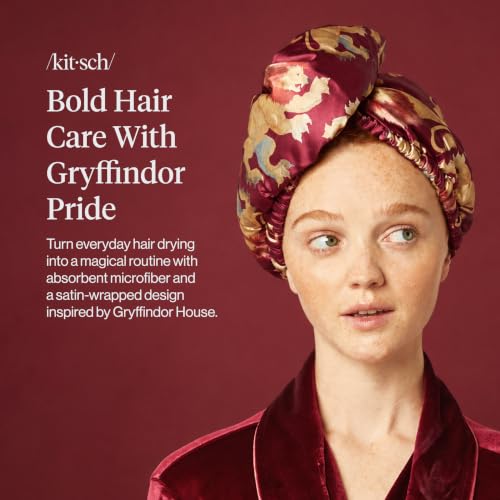 Kitsch x Harry Potter Microfiber Hair Towel Wrap for Women - Gryffindor - image 2