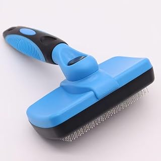 Self-Cleaning Pet Grooming Brush – Deshedding Tool - Removes Loose Fur- Easy One-Click Fur Removal - Hair Brush - Pet Hair Removal Tool - Cat brush - Dog brush for Shedding - Dog hair remover - Large