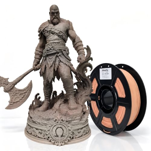 3DimsFila PLA 3D Printer Filament,Rock,Stone,Brown,Matte,Wood,Diameter 1.75mm Net Weight 1kg(2.2lbs)