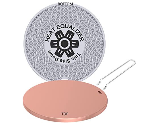 Heat Equalizer-6 inch None Stick Copper finish Heat Diffuser for Gas Stoves – Aluminum & Copper Alloy Hot Plate for Even Cooking-Burner Cover & Simmer Plate