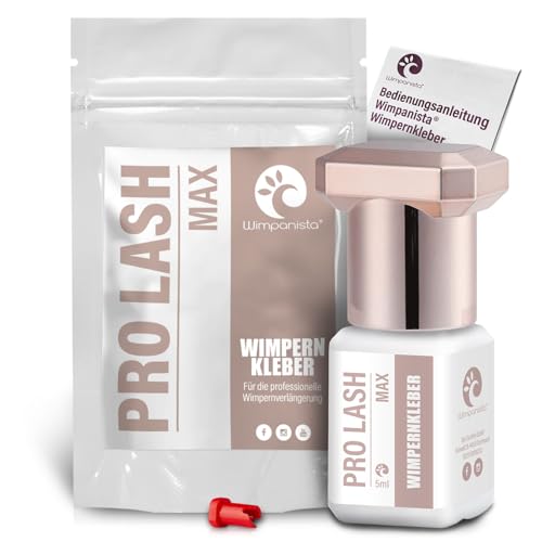 Wimpernkleber Wimpanista Pro Lash Max mit einer Wimpern-Haltbarkeit bis zu 8 Wochen! Für die Wimpernverlängerung. 5ml.