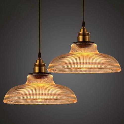 Lustre moderne à LED en verre strié de haute qualité - 2