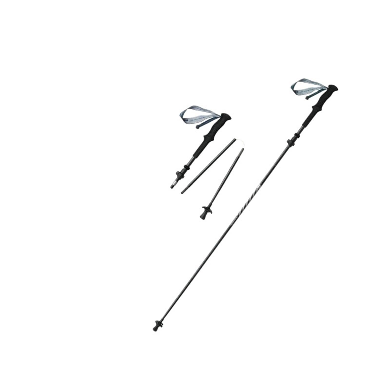 Bastón de trekking plegable de aluminio y carbono para senderistas y montañismo
