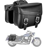 KEMIMOTO バイク サイドバッグ 防水 サイドバック 左右セット大容量30L レブル250 ADV150 スクーター 汎用 バイク サドルバッグ 2PC ツールバッグ 収納 耐久性 ブラック KM1201