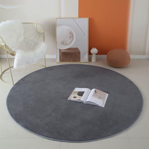 カーペット 円形 ラグマット 北欧 丸型 無地 和風 柔らかい 玄関マット 滑り止め 床暖房 ホットカーペット対応 写真06 絨毯 敷物 厚手 おしゃれ 160*160cm リビング寝室用 クラシック 簡単に掃除 折り畳み