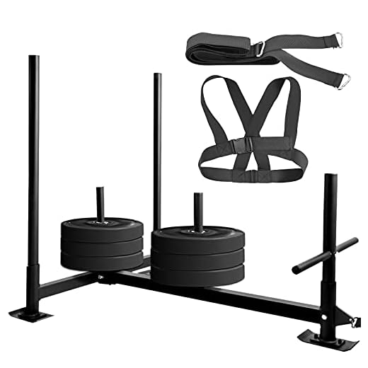 Happybuy Fitness Sled Red Training Sled 21Inch Speed Training Sled for Athletic Exercise and Speed Improvement (Black HRRK09A)