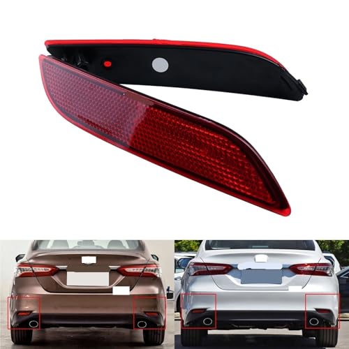 Luces traseras Toyota Camry 2018+ con lentes rojas reflectantes sin bombilla 2