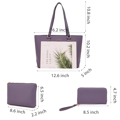 Image of Purses And Wallets Set For Women Work Tote Satchel Handbags Shoulder Bag Top Handle Totes Purse With Matching Wallet
