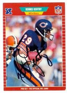Sports Memorabilia Autograph Warehouse 51354 Dennis Gentry Autographed Football Card Chicago Bears 1989 Pro Set No .40