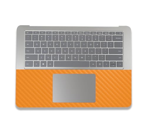 Image of MightySkins Carbon Fiber Skin Compatible With Microsoft Surface Laptop Studio 2 (2023) Full Wrap Kit - Solid Orange | Protective, Durable Textured Carbon Fiber Finish | Easy To Apply | Made in the USA