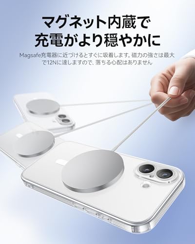 NIMASO iPhone 17 用 ケース クリア MagSafe対応 カメラコントロールボタン付き 黄変防止 耐衝撃 米軍MIL規格 SGS認証 NSC25F1650 の商品画像 2