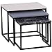 Produktbild HOMCOM 3er Set Couchtisch Stapeltisch Beistelltisch Kaffeetisch Metallfuß MDF 3 Farben 55 x 40 x 45 cm/48 x 37 x 40 cm/41 x 34 x 35 cm