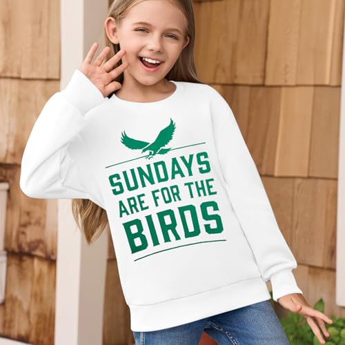 Image of Boys Girls Football Sweatshirt Vintage Bird Graphic Pullover Tops 5-14Y