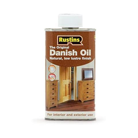 Rustins Danish Oil 250ml - Rich, Natural Glow - Enhances Wood Grain Beautifully, Professional-Grade Finish, Easy DIY Application Cover
