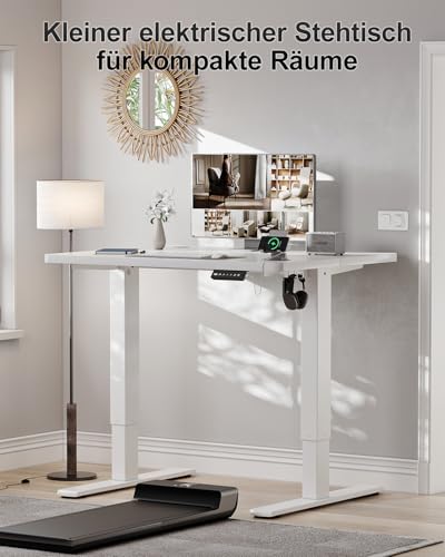 Airfish Höhenverstellbarer Schreibtisch 80x60cm, Kinder Schreibtisch Höhenverstellbar Elektrischer mit Memory-Funktion… – Ansicht 2