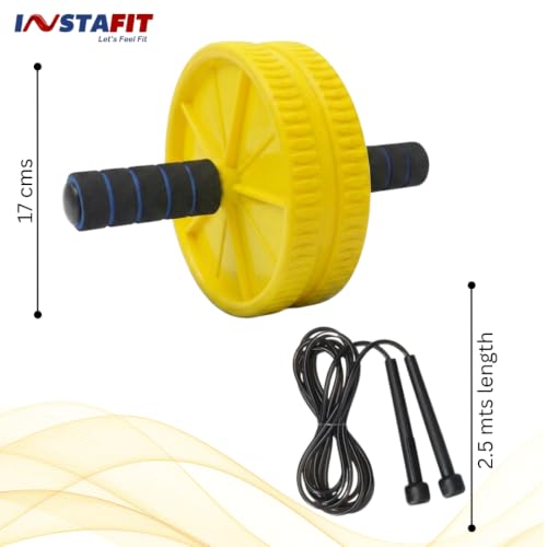 Image of Instafit AB Roller Wheel for Men and Women, Full Yellow