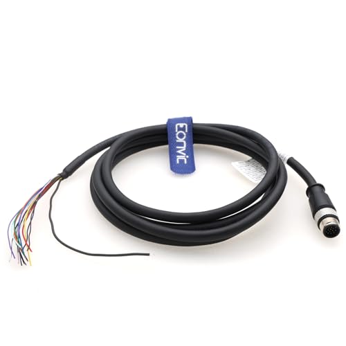 Cable M12 de 17 pines macho industrial con código A y longitud de 2 metros apantallado