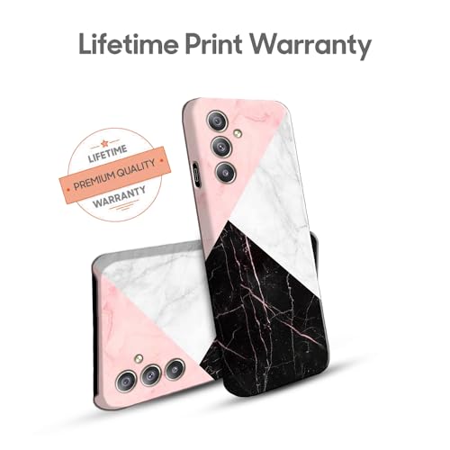 Image of COLORflow Back Cover Compatible with Samsung Galaxy A34 5G | Beautiful Black White Pink Marble | Designer Printed Hard CASE Bumper Back Cover Compatible with Samsung A34 5G