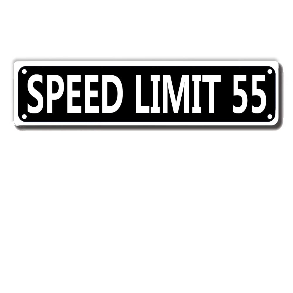 Saodoma Multicolor Speed Limit 55 Mph Sign Metal Street Sign 16X4 Inch