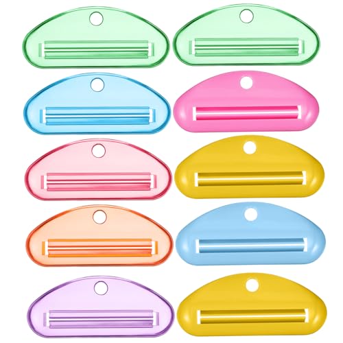 YOSADIER 10 Pcs Toothpaste Squeezer Squeezing Toothpaste Squeezer Dispenser Toothpaste Dispenser Toothpaste Total Lightweight Simple Tube Key Bathroom Tooth Paste Toothpaste Roller Plastic -  04L4KU004FYG57C8W
