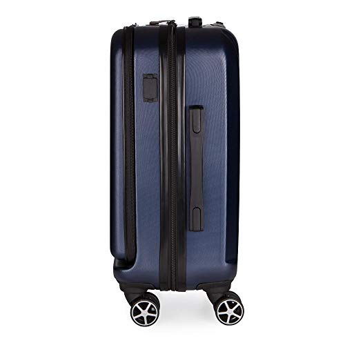 MALA DE VIAGEM PEQUENA BORDO EXECUTIVA PARA NOTEBOOK ENTRADA USB ABS IKA PREMIUM CADEADO TSA AZUL