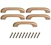 Lot de 5 boutons de cuisine en bois pour armoires, armoires, armoires, armoires, armoires, tiroirs, poignées