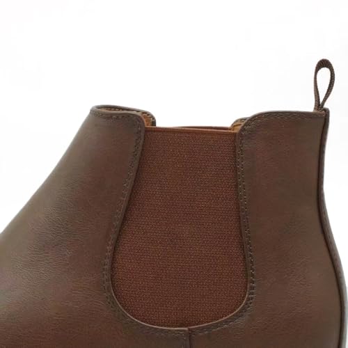 Image of Finishing & Sewing Men's Chelsea Boots, Smart Casual Slip On Ankle Boots