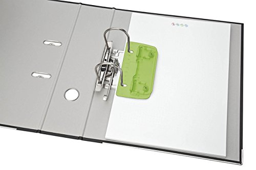 Wedo 67811 Taschenlocher (aus Kunststoff zum Abheften für 8 cm Lochung, mit 12 cm Skala) hellgrün