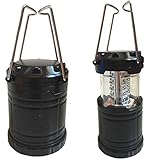 LIADO Outdoors LED Camping Lantern Portable with Auto On/Off Function And Collapsible And Battery Operated For Outdoors, Camping, Hiking, Fishing, Collapsible, Black